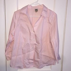 Pink button down shirt